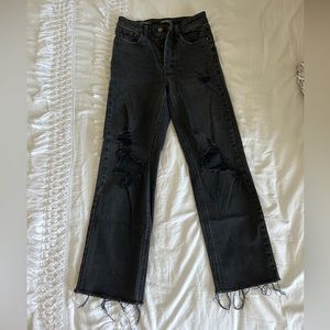 Wild Fable Black Ripped Jeans! High waisted, straight, size 00!